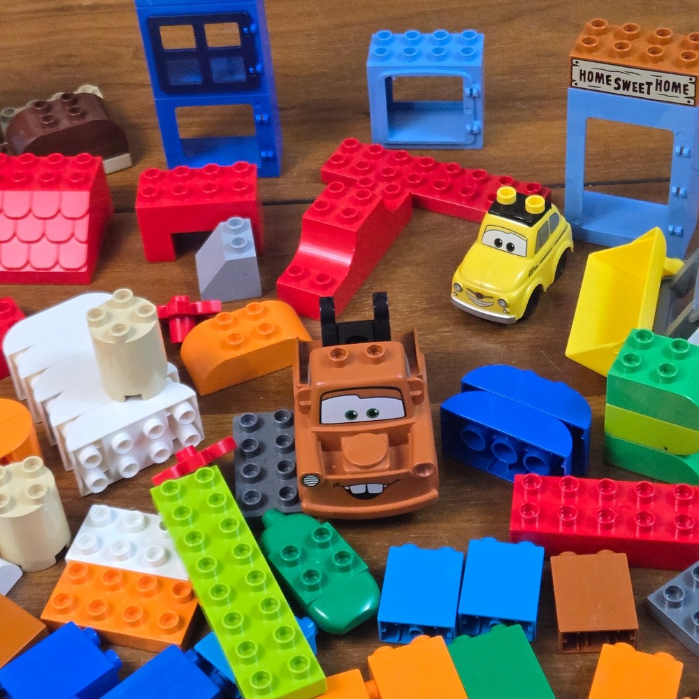 LEGO Duplo Mixed Lot - Disney Cars Mater Luigi Tow Truck Bricks House Set